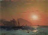 View Canvas Paintings - View Of The Ayu Dag Crimea